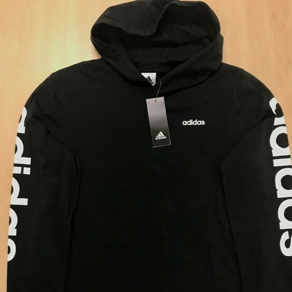 adidas Other - Adidas Boy's Hooded Long Sleeve Top Black